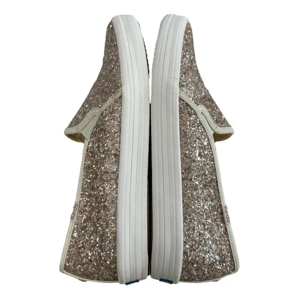 Keds Kate Spade Rose Gold/ Champagne Cream Double Decker SlipOn Sneaker Size 8.5 - Picture 10 of 16